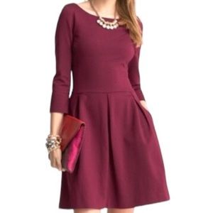 BANANA REPUBLIC Ponte Fit & Flare Skater Cocktail Dress With Pockets size 4